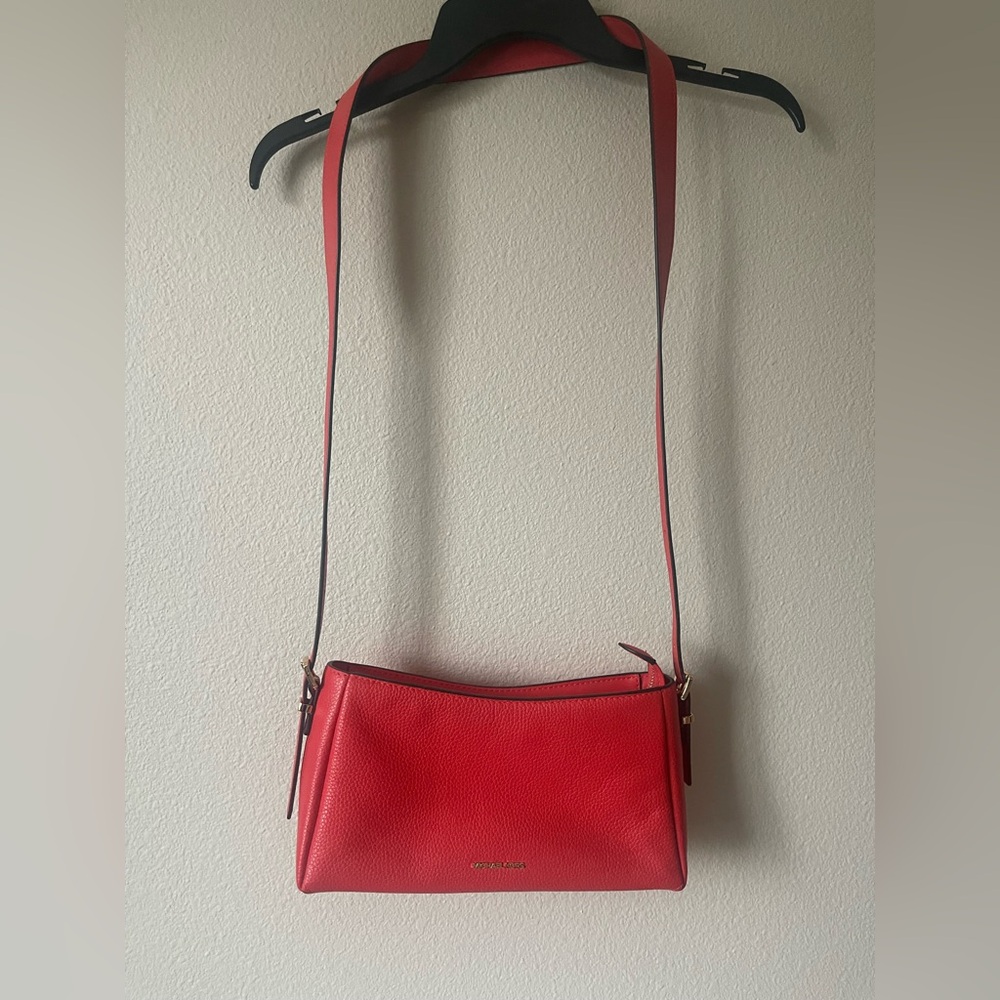 MICHAEL Michael Kors Moore Medium Leather Crossbody Burnt Sienna